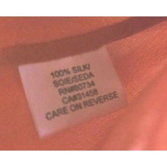 BCBG Max Azria Silk Halter Top Crop Blouse Women's 12 Orange Ethereal NWT - Picture 8 of 9